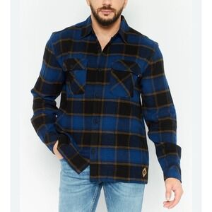 Hurley Men's Santa Cruz Shorline Flannel Size XXL Color Black Void